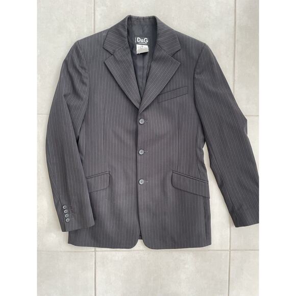 D&G Blazer Dolce & Gabbana Multicolor Striped Single Breast Jacket